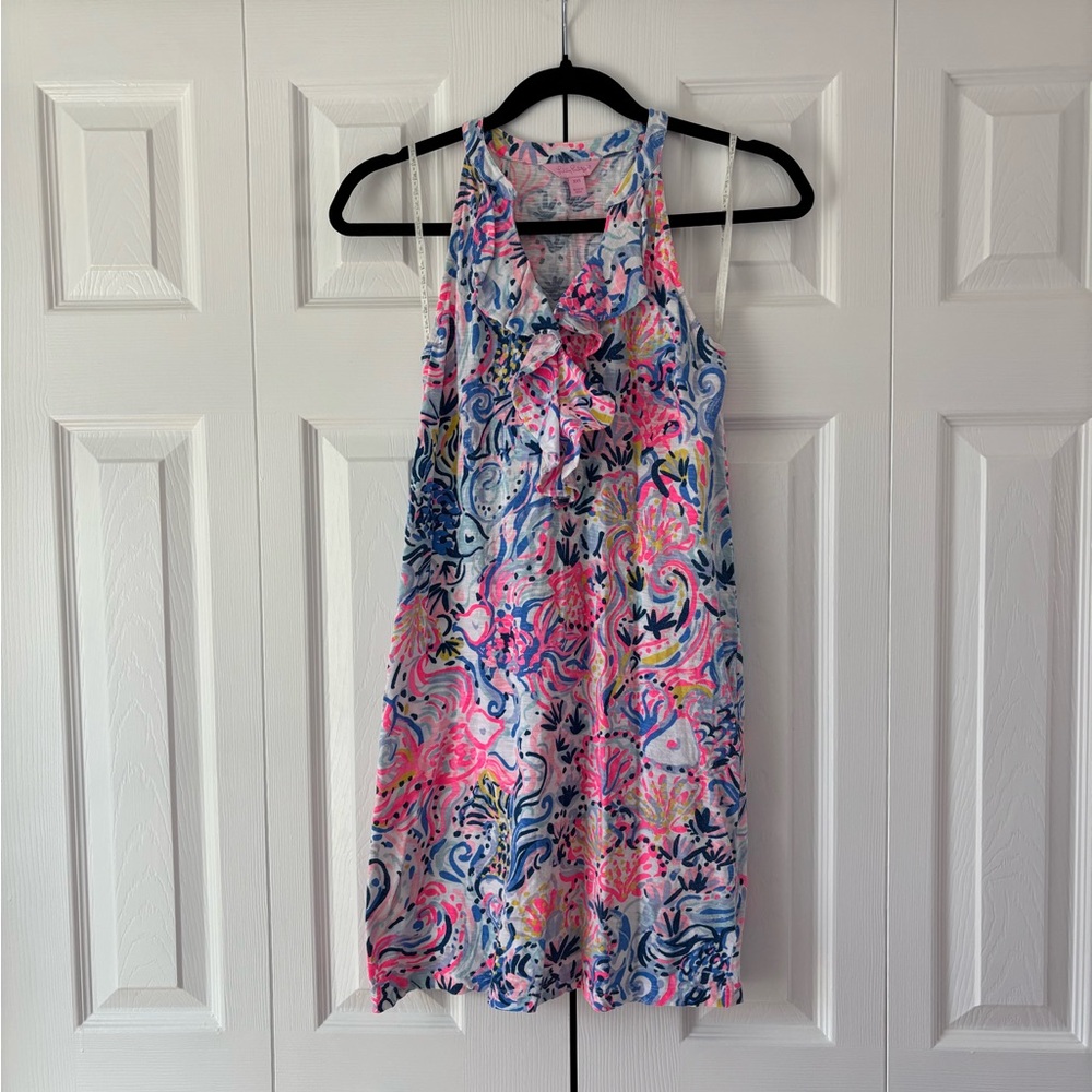 Lilly Pulitzer Bright Floral Paisley Shift — Pink, Blue, Yellow